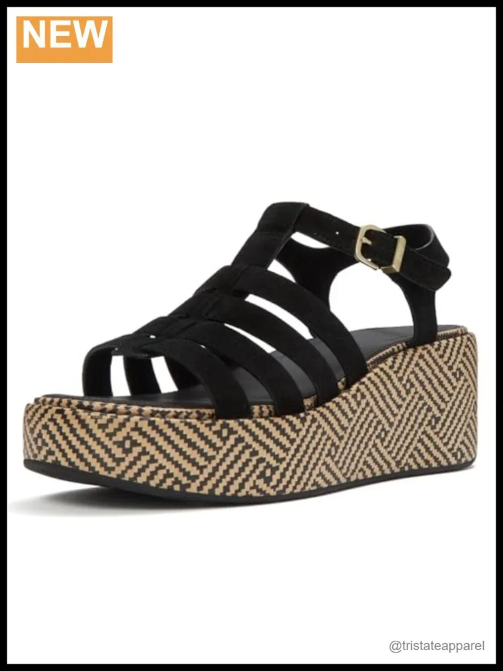 Suede Fisherman Platform Sandals Comfort Cushioned Wedge